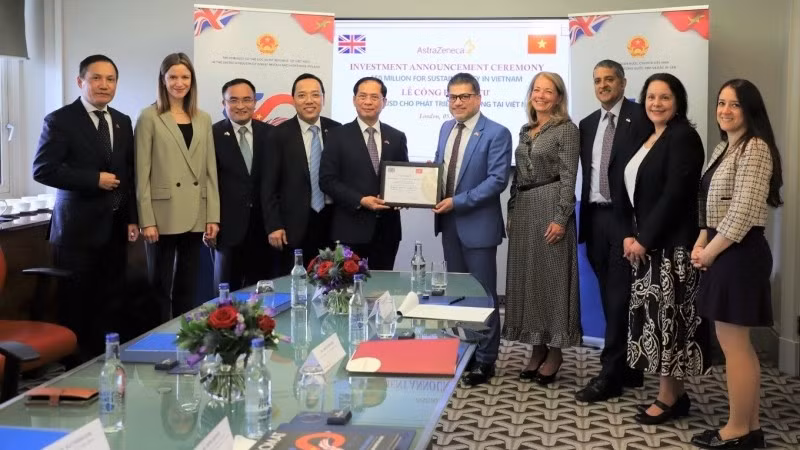 La cérémonie d’annonce des investissements a eu lieu le 5 mai à Londres. Photo : AstraZeneca.com