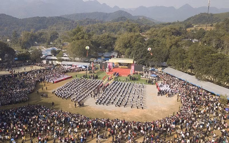 Le festival Khai Ha des Muong dans la province de Hoa Binh a été reconnue comme patrimoine culturel immatériel national. Photo : Trong Dat
