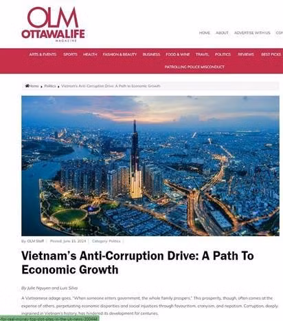 Des experts canadiens apprécient les efforts du Vietnam dans sa lutte contre la corruption. Photo : VNA.