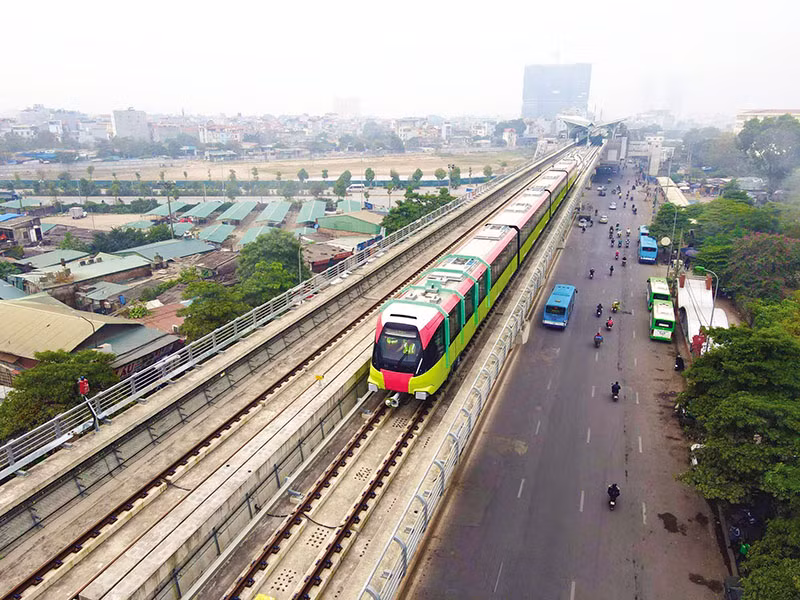 La ligne de métro numéro 3 offrira aux habitants de Hanoï un moyen de transport sûr et respectueux de l’environnement. Photo : baodautu.vn