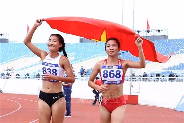 Athlètes vietnamiennes los des SEA Games 31. Photo : VNA. Athlètes vietnamiennes los des SEA Games 31. Photo : VNA.