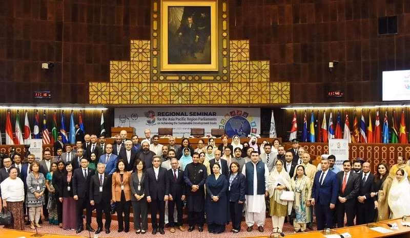 Les délégués à la 3e Conférence parlementaire sur la mise en œuvre des ODD. Photo : baoquocte.