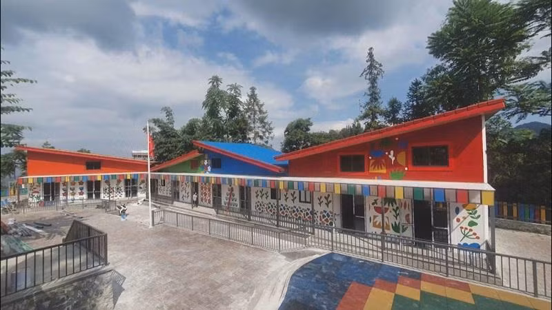 L’école en plastique recyclé. Photo : VNA.