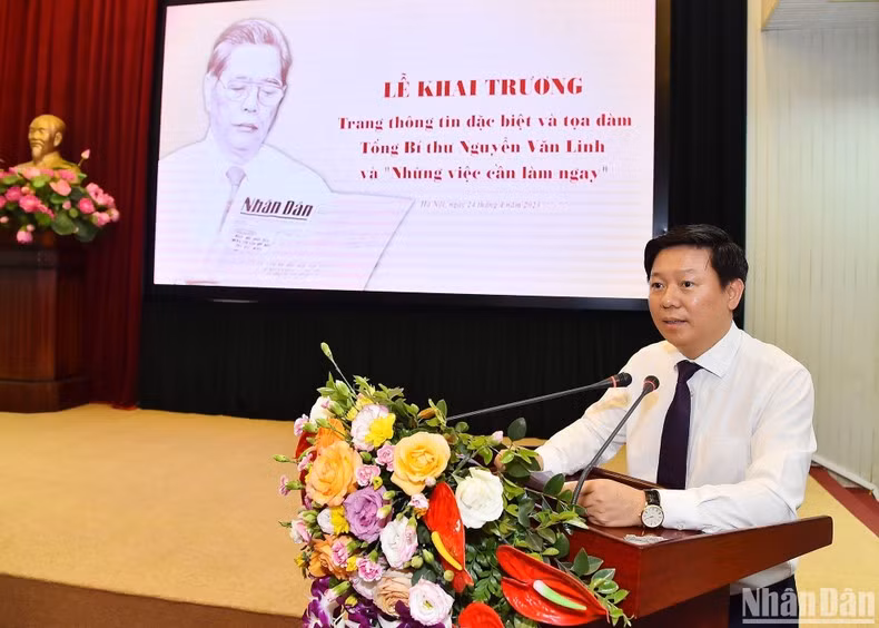 Trân Thanh Lâm, chef adjoint de la Commission centrale de la Propagande et de l’Éducation du PCV. Photo : Journal Nhân Dân.