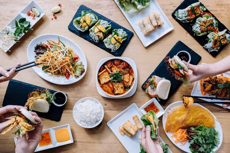 Certains plats au menu de Vietnamese Foodies.