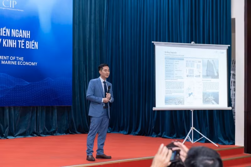 Tran Xuan Bach, responsable du développement de la chaîne d’approvisionnement de CIP au Vietnam, lors d’un séminaire sur l’énergie éolienne offshore. Photo : MH Tran Xuan Bach, responsable du développement de la chaîne d’approvisionnement de CIP au Vietnam, lors d’un séminaire sur l’énergie éolienne offshore. Photo : MH