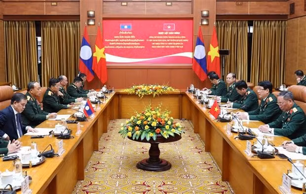 Le Vietnam et le Laos renforcent la coopération entre leurs armées ảnh 1