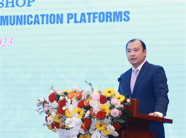 Lê Hai Binh, membre suppléant du Comité central du PCV, chef adjoint de la Commission centrale de la sensibilisation et de l'éducation du Parti et du Comité de pilotage du travail d'information extérieure. Photo : VNA.
