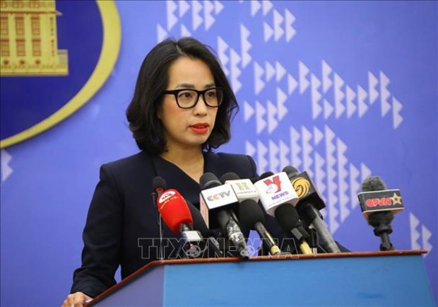 La porte-parole du ministère des Affaires étrangères, Pham Thu Hang. Photo : VNA.
