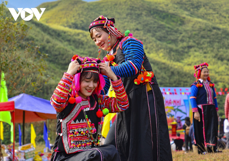 Des femmes de l’ethine Hà Nhi à Diên Biên. Photo : VOV.