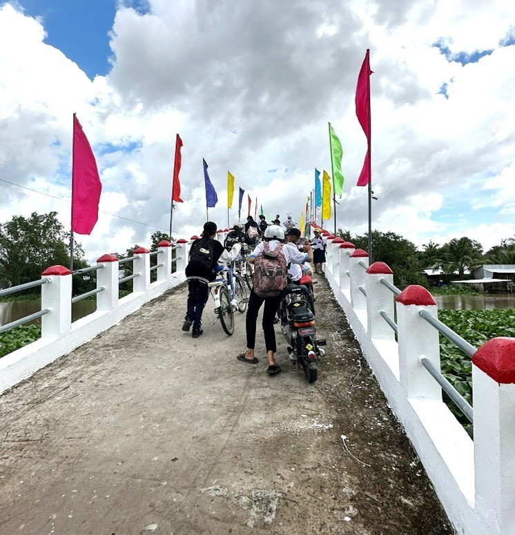 Un pont à Kiên Giang construit grâce à l'aide non remboursable du gouvernement japonais. Photo : thoidai.com.vn