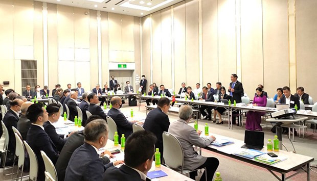 Conférence pour promouvoir l'investissement et le commerce des entreprises japonaises à Binh Dinh. Photo : baoquocte.vn