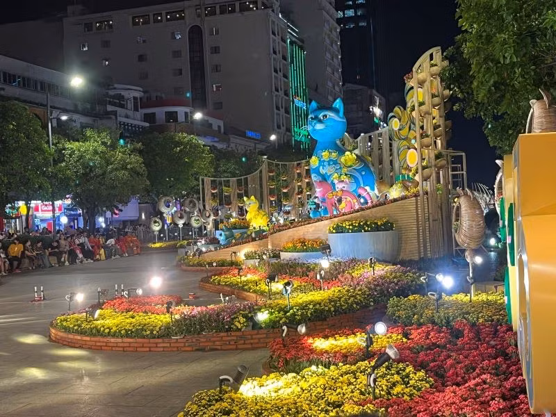 La rue florale Nguyên Huê. Photo : NDEL.