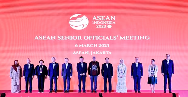 Les chefs des délégations SOM ASEAN. Photo : baoquocte.vn