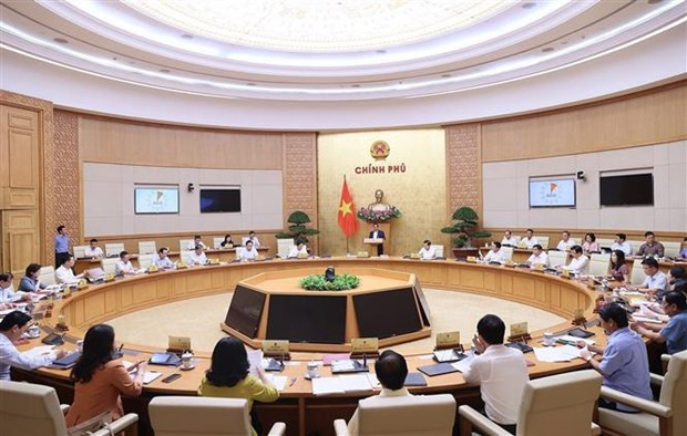 La réunion périodique du Gouvernement d'août. Photo : VNA.
