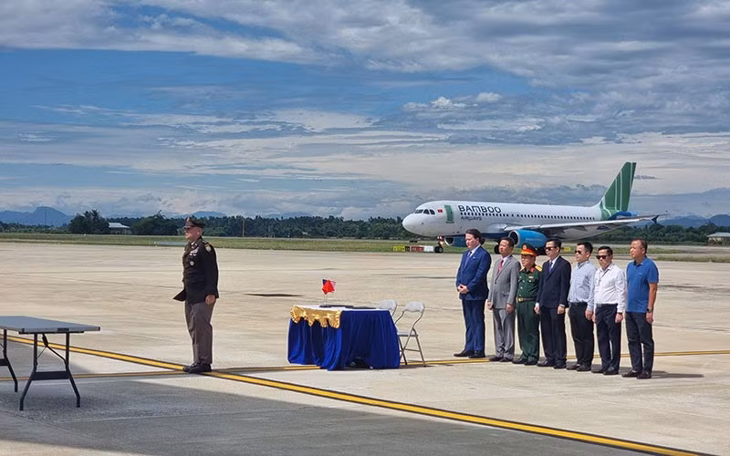 Une cérémonie pour rapatrier les dépouilles des soldats américains. Photo : MOFA.