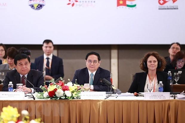 Le Premier ministre Pham Minh Chinh lors du Forum. Photo : VNA.