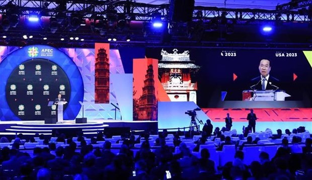 Le Sommet des dirigeants d’entreprise de l'APEC (APEC CEO Summit 2023) se tient du 14 au 16 novembre, à San Francisco, aux États-Unis. Photo : VNA.