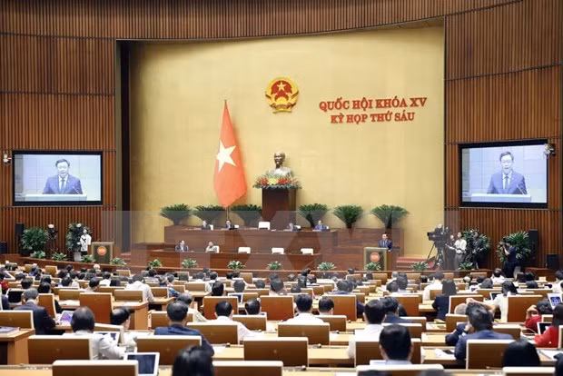 Une séance de travail de la XVe Assemblée nationale. Photo : VNA.