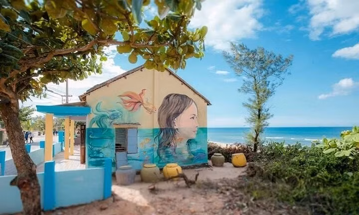 Dans le village mural de Tam Thanh. Photo : VTC.vn