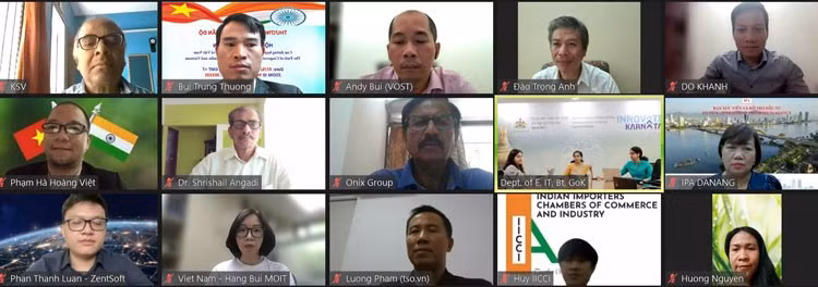 Des participants du webinaire. Photo : congthuong.vn