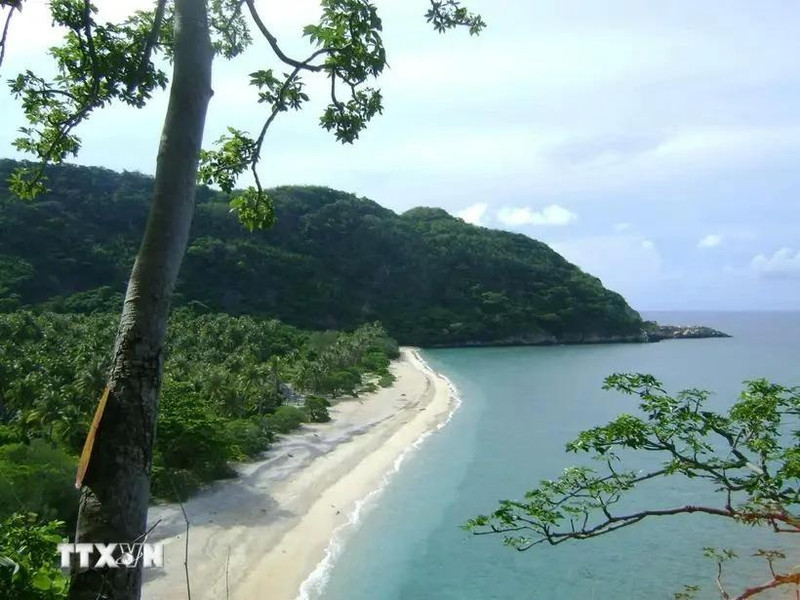 Un coin de plage du parc national de Con Dao. Photo : VNA.
