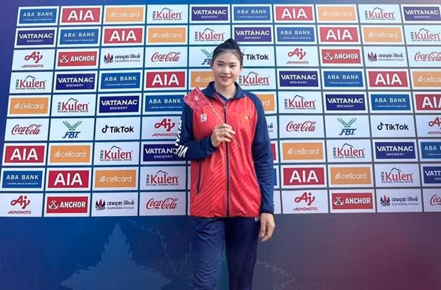 La rameuse vietnamienne Diep Thi Huong. Photo: thethaovietnam