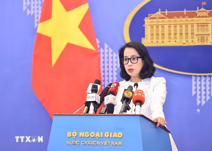La porte-parole du ministère des Affaires étrangères, Pham Thu Hang. Photo : VNA.