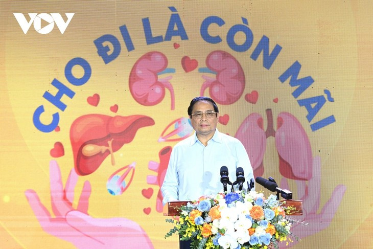 Le Premier ministre Pham Minh Chinh lors de la cérémonie. Photo: VOV
