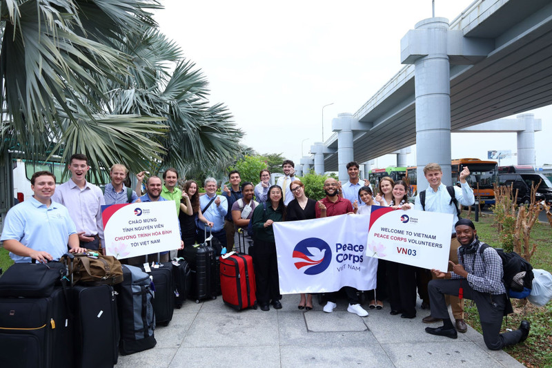 Vingt volontaires de Peace Corps sont arrivés au Vietnam. Photo : thoidai.com.vn