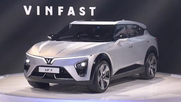 Un modèle de voiture électrique intelligente du segment C - VF 7 de Vinfast. Photo : Vinfafast.
