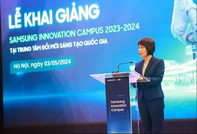 La vice-ministre du Plan et de l’Investissement, Nguyen Thi Bich Ngoc lors de l'événement. Photo: VNA.