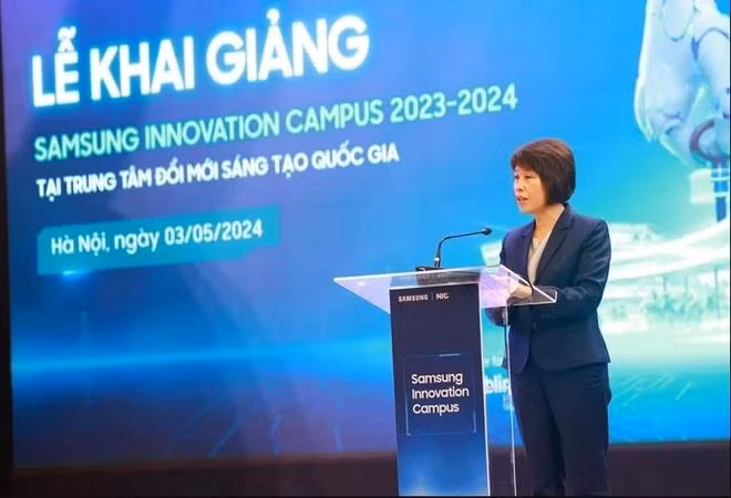 La vice-ministre du Plan et de l’Investissement, Nguyen Thi Bich Ngoc lors de l'événement. Photo: VNA.