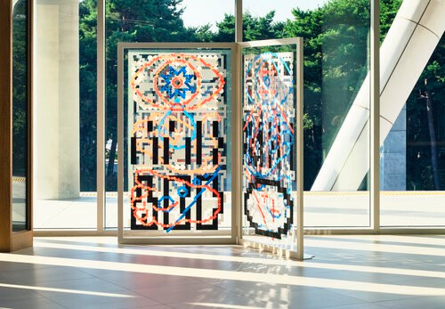 Un oeuvre de l’écriture sud-coréenne (Hangeul) de l'auteur Lee Hwa-young. Photo : BTC.