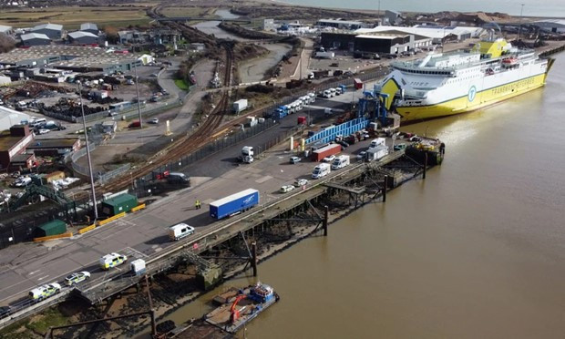 Au port de Newhaven, dans le comté d’East Sussex. Photo : PA.