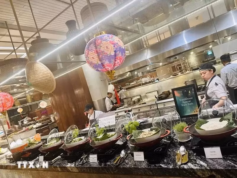 La cuisine vietnamienne est présentée lors d'un événement organisé le 29 août à Tel-Aviv, en Israël. Photo : VNA.