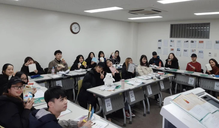 Des étudiants vietnamiens dans la ville de Daegu. Photo : tuoitre.vn