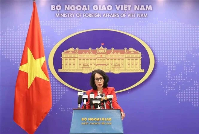 La porte-parole du ministère des Affaires étrangères, Pham Thu Hang.