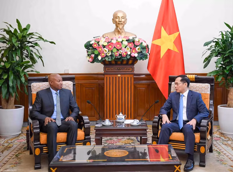 Le vice-Premier ministre et ministre des Affaires étrangères Bui Thanh Son a reçu le vice-ministre tanzanien des Affaires étrangères et de la Coopération est-africaine Cosato David Chumi au siège du ministère des Affaires étrangères, le 3 décembre 2024. Photo : baoquocte.vn