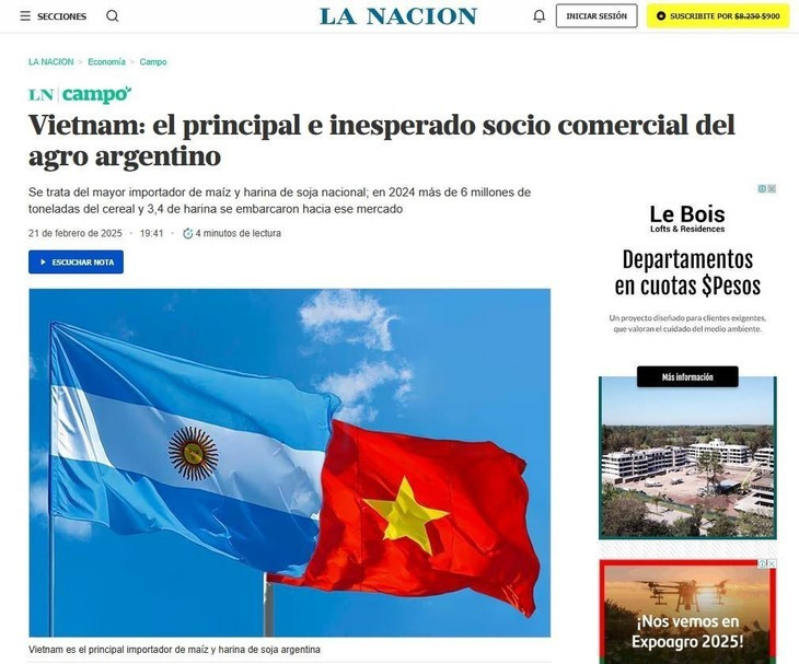 Capture d'écran de l'article. Photo: VGP