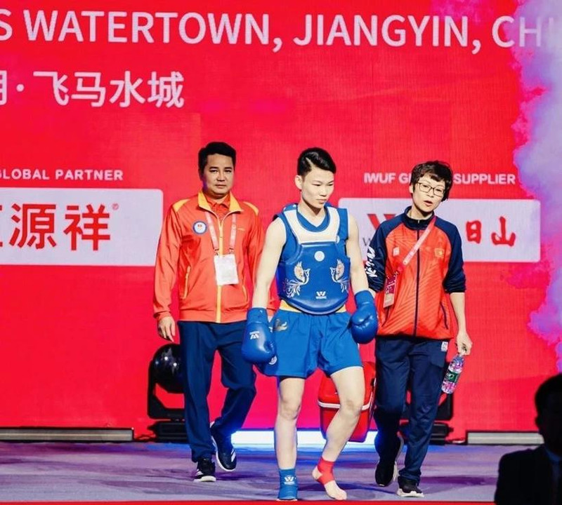 Les pratiquants de wushu vietnamiens se sont qualifiés pour la finale de la Coupe du monde de Sanda IWUF 2025. Photo : gracieuseté de la Fédération internationale de wushu