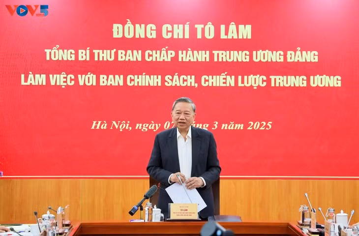 Le secrétaire général du Parti communiste vietnamien, To Lam. Photo : VOV.