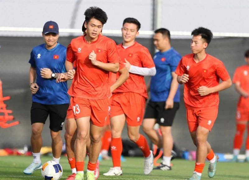 Les joueurs de l'équipe nationale masculine de football des moins de 17 ans. Photo : VFF.