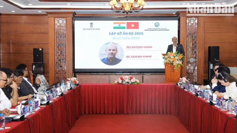 Conférence « Rencontre avec l’Inde 2025 » dans la province de Lang Son. Photo : NDEL. Conférence « Rencontre avec l’Inde 2025 » dans la province de Lang Son. Photo : NDEL.