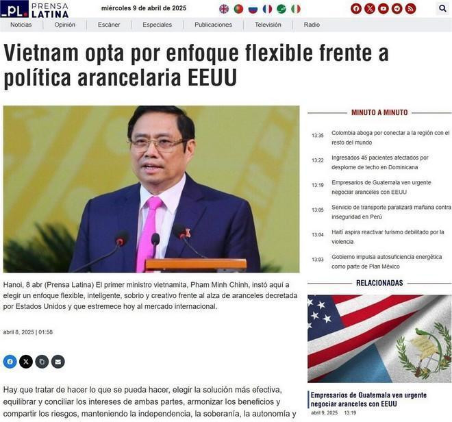 Article « Le Vietnam opte pour une approche flexible de la politique tarifaire américaine ». Photo : VNA.