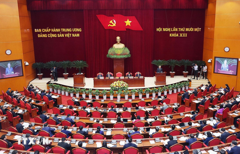 Le 11e Plénum du Parti communiste du Vietnam (PCV) du XIIIe mandat. Photo : VNA.