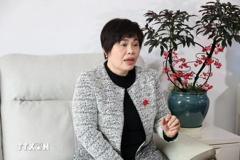 Mme professeur Pan Jin'e, chercheuse principale à l’Institut du Marxisme, rattaché à l’Académie des Sciences sociales de la Chine. Photo : VNA.
