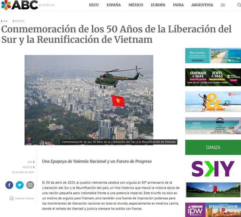 Le site d'information ABC Mundial. Photo : VNA.