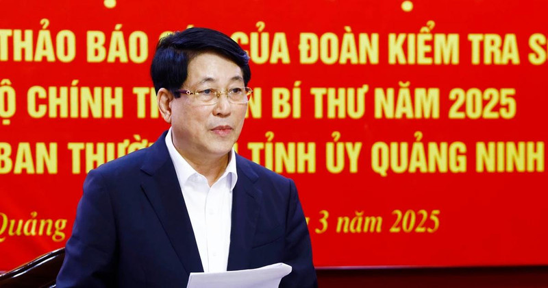 Le président Luong Cuong s’exprime lors de la conférence, à Quang Ninh, le 19 mars. Photo : VNA.