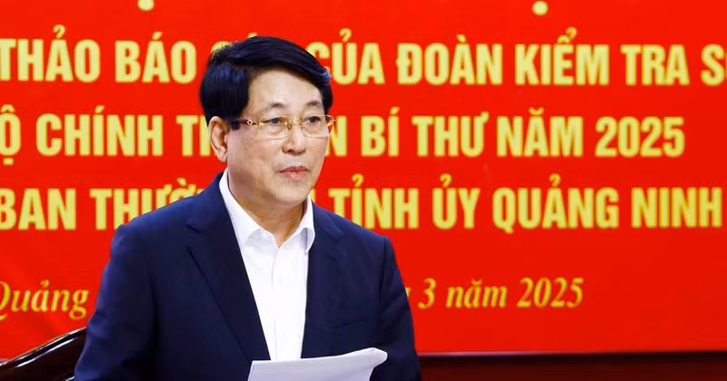 Le président Luong Cuong s’exprime lors de la conférence, à Quang Ninh, le 19 mars. Photo : VNA.